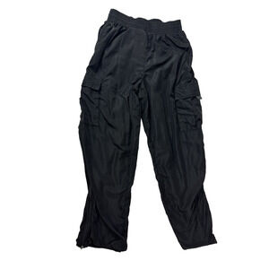 Brandy Melville Track Cargo Pants Black Pockets Y2K Streetwear One Size